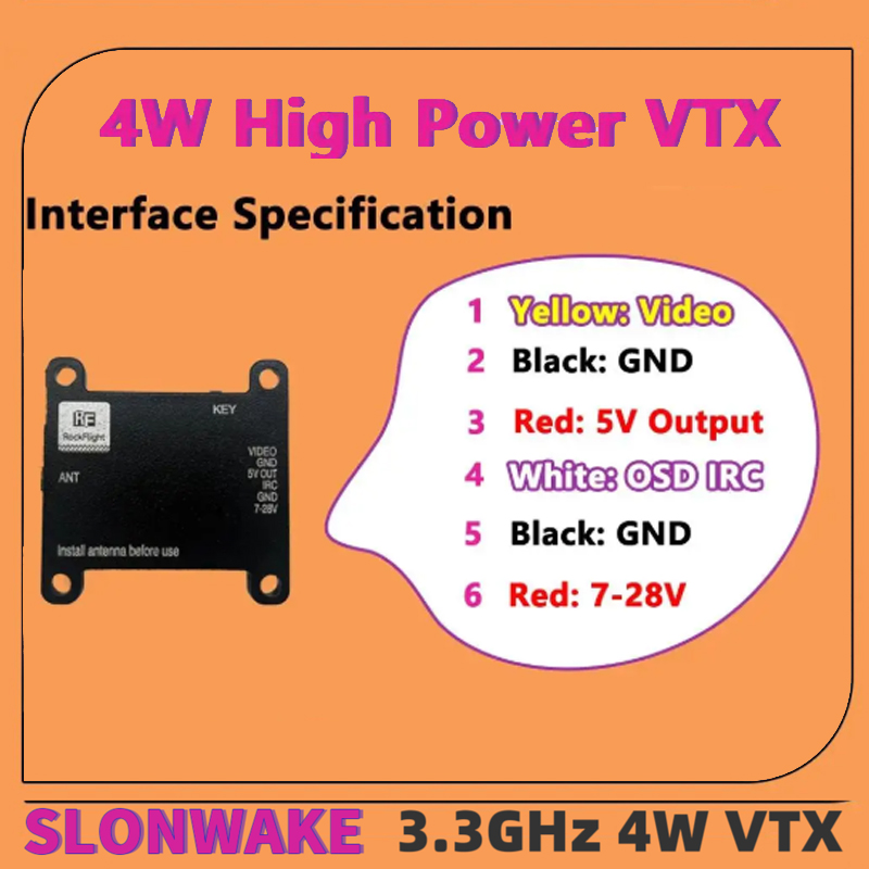 SLONWAKE FPV 3.3G 16CH 4000mW  - Drone Receiver 리뷰 및 가격