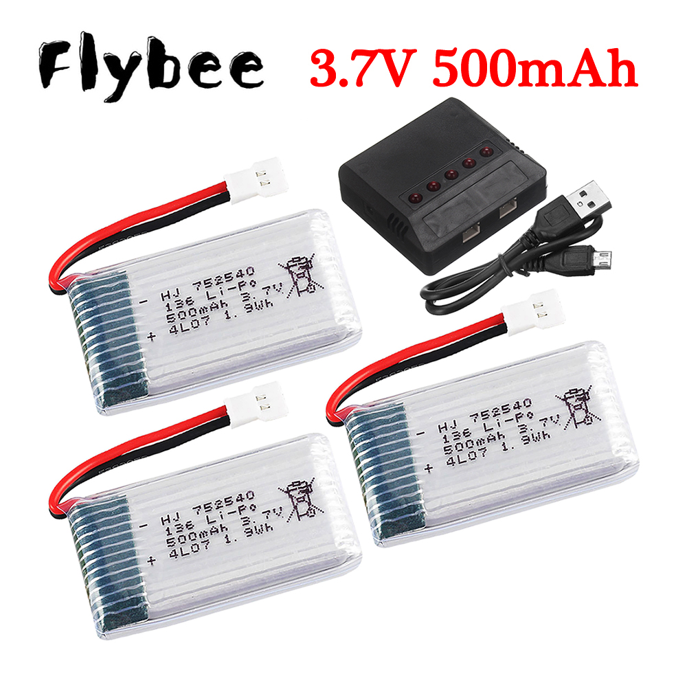 3.7V 500mAh 752540 Lipo Batter - Drone Charger 리뷰 및 가격