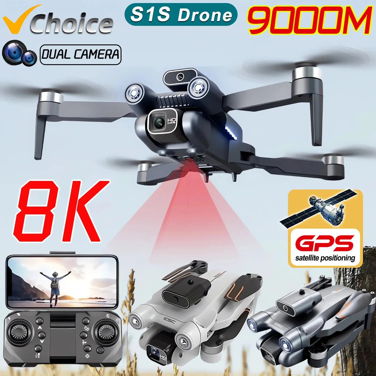 New S1S 5G GPS Drone Camera 8K - Drone Gps Mount 리뷰 및 가격