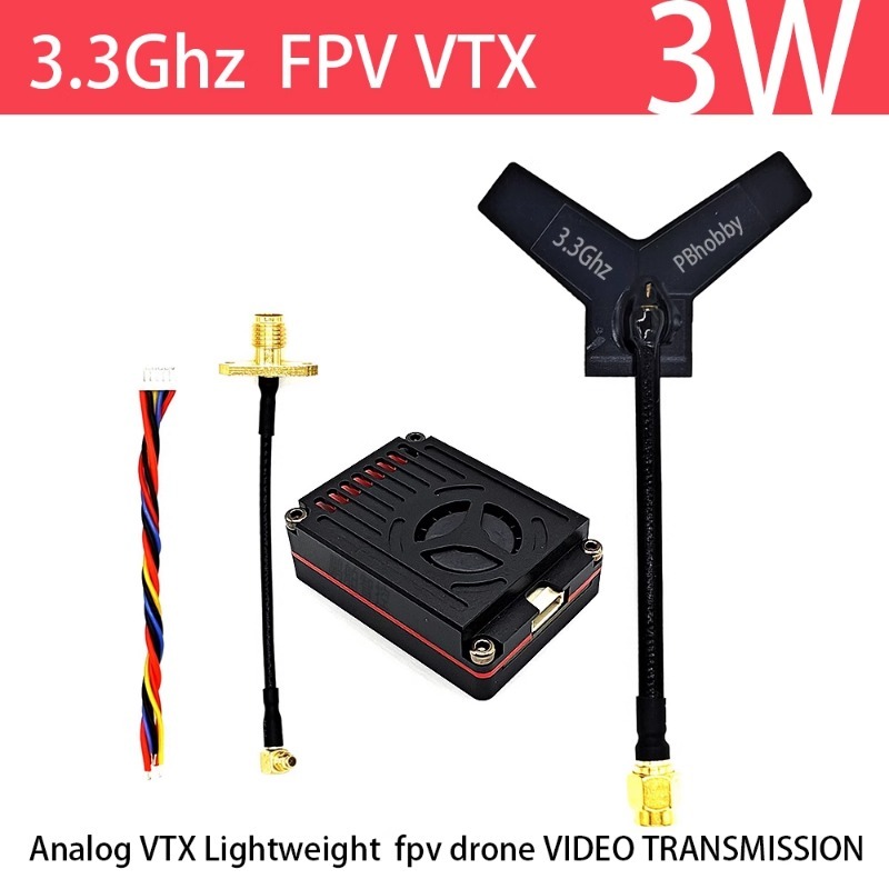 3.3GHz FPV VTX/VRX  3W Analog  - Drone Transmitter 리뷰 및 가격