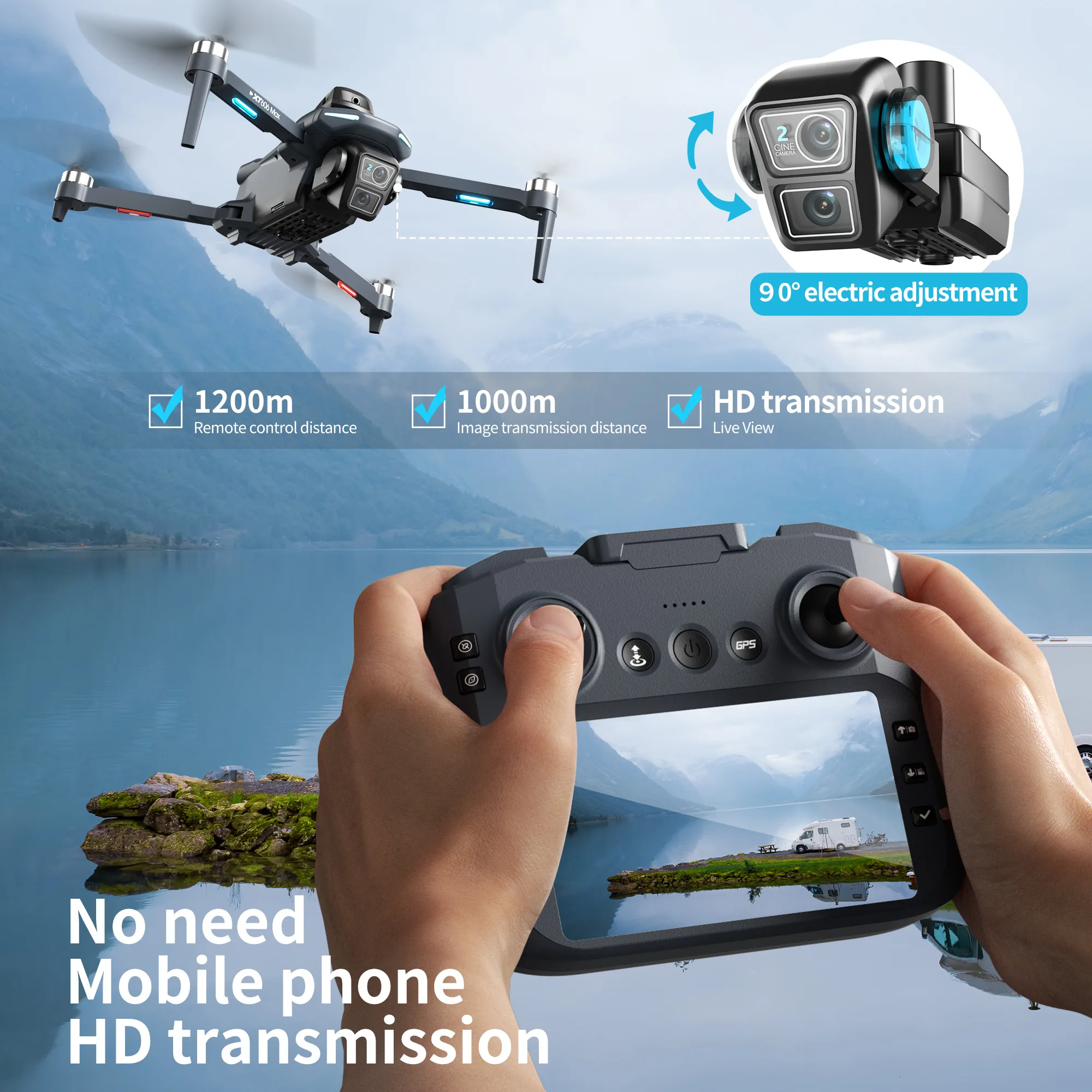 Lenovo XT606 MAX GPS Drone 4k  - Drone Gps Mount 리뷰 및 가격