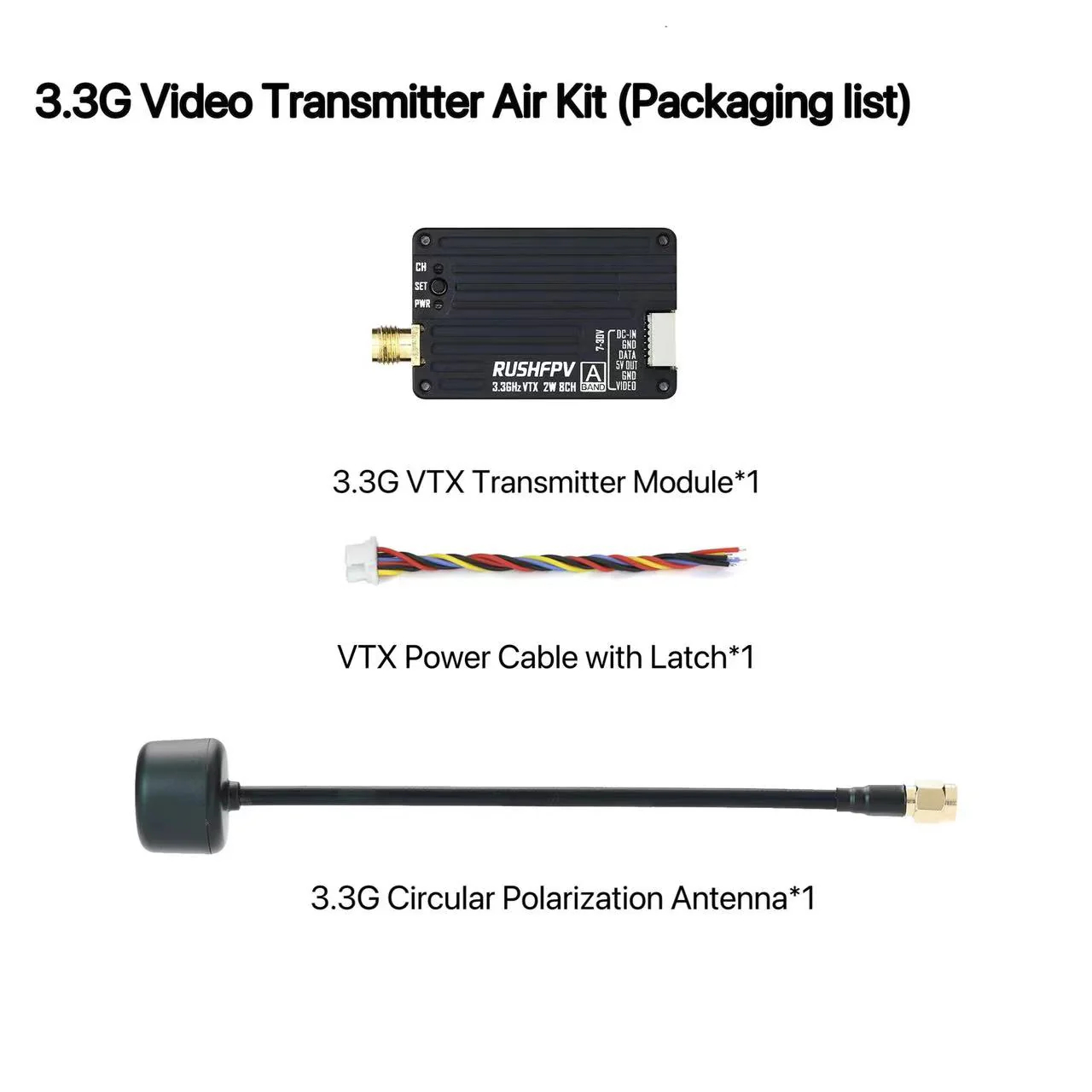 RUSHFPV 3.3G 2W VTX Transmitte - Drone Receiver 리뷰 및 가격