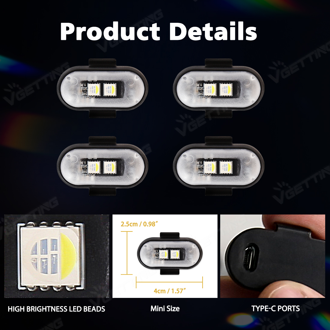 4Pcs Mini Drone Strobe Light 8 - Drone Led Light 리뷰 및 가격