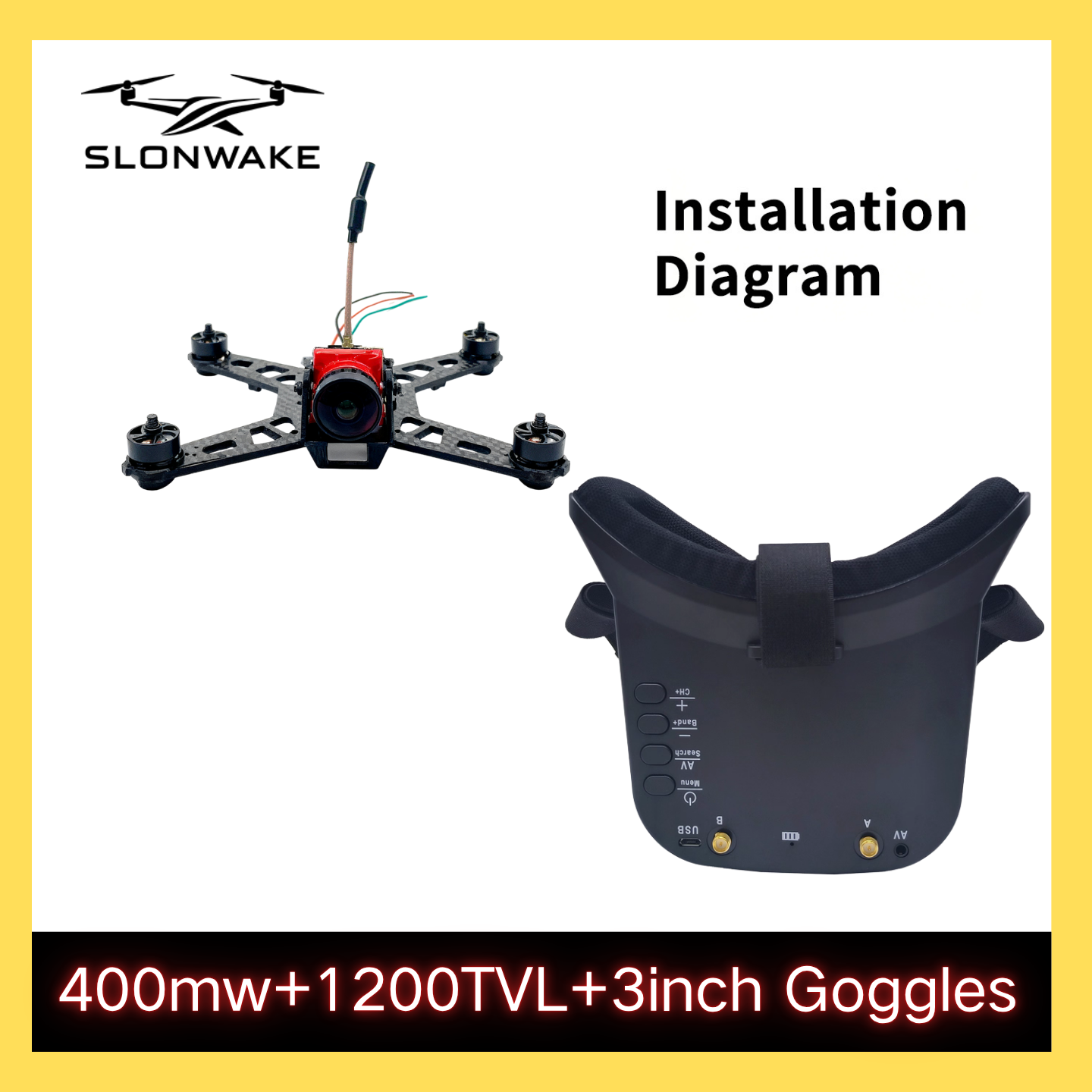 SLONWAKE 5.8G 48CH FPV 400mw V - Drone Receiver 리뷰 및 가격